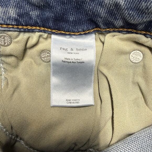 Rag & Bone Dre Low Rise Slim Boyfriend Jeans Womens 26 (30x29) Blue Stretch - Picture 4 of 9